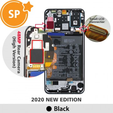 Huawei P30 Lite New Edition 2020 LCD Screen Digitizer 02353FPX (Service Pack)-Black- This is 2020 new edition, not 2019 edition, please read carefully before purchase