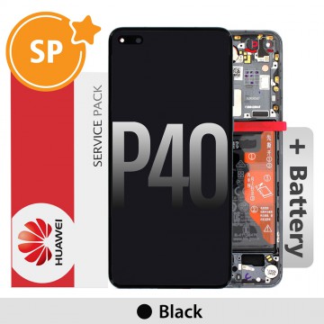 Huawei P40 OLED Screen Digitizer 02353MFA included Battery (Service Pack)-Black