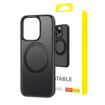 iPhone 15 Pro Baseus CyberLoop Series Phone Case Cover With Magnetic Ring-Frosted Black