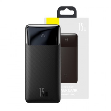 Baseus Bipow Digital Display Power Bank 20000mAh 15W (Overseas Edition) PPBD050101-Black