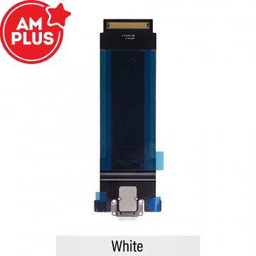 AMPLUS Charging Port with Flex Cable for iPad Pro 12.9 2nd (Wi-Fi+Cellular)-White