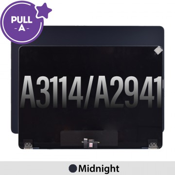 Complete LCD Display Assembly for MacBook Air 15.3" A3114 (2024) / A2941 (2023) -Midnight (PULL-A)