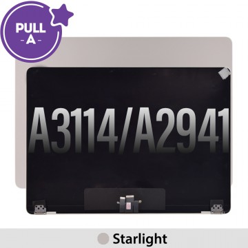 Complete LCD Display Assembly for MacBook Air 15.3" A3114 (2024) / A2941 (2023)-Starlight (PULL-A)