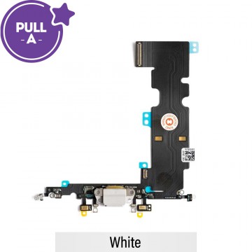 Charging Port Flex Cable for iPhone 8 Plus (PULL-A)-White