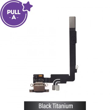 Charging Port for iPhone 16 Pro Max (PULL-A)-Black Titanium
