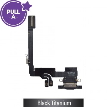 Charging Port for iPhone 16 Pro (PULL-A)-Black Titanium