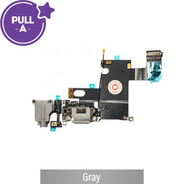 Charging Port Flex Cable for iPhone 6 (PULL-A)-Gray