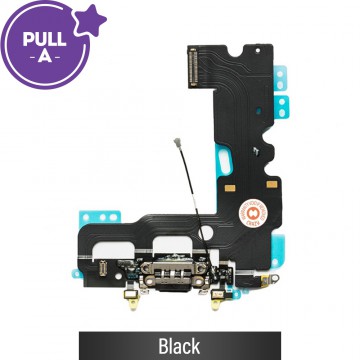 Charging Port Flex Cable for iPhone 7 (PULL-A)-Black