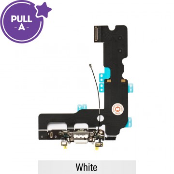 Charging Port Flex Cable for iPhone 7 Plus (PULL-A)-White