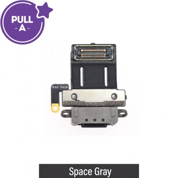Charging Port with Flex Cable for iPad Pro 11 (2024) (PULL-A)-Space Black