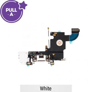 Charging Port Flex Cable for iPhone 6S (PULL-A)-White