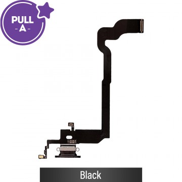 Charging Port Flex Cable for iPhone X (PULL-A)-Black