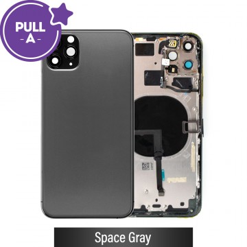 Rear Housing with Small Parts for iPhone 11 Pro Max (PULL-A)-Space Gray