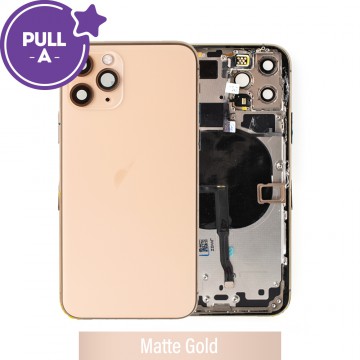 Rear Housing with Small Parts for iPhone 11 Pro (PULL-A)-Matte Gold