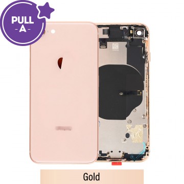 Rear Housing with Small Parts for iPhone 8 (PULL-A)-Gold