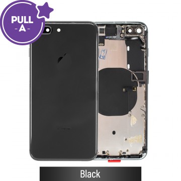Rear Housing with Small Parts for iPhone 8 Plus (PULL-A)-Black