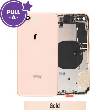Rear Housing with Small Parts for iPhone 8 Plus (PULL-A)-Gold