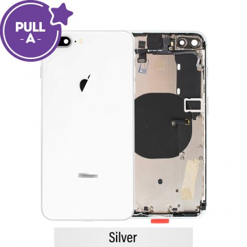 Rear Housing with Small Parts for iPhone 8 Plus (PULL-A)-Silver