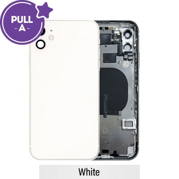 Rear Housing with Small Parts for iPhone 11 (PULL-A)-White