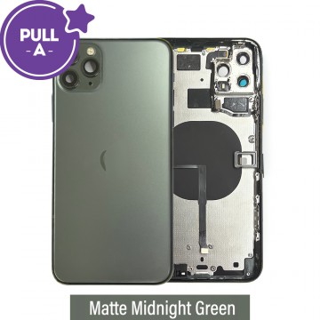 Rear Housing with Small Parts for iPhone 11 Pro Max (PULL-A)-Matte Midnight Green