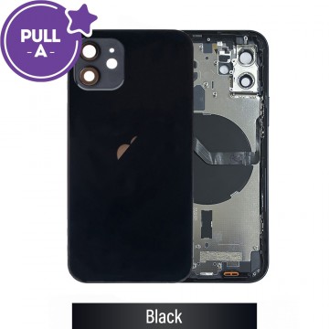 Rear Housing with Small Parts for iPhone 12 (PULL-A)-Black