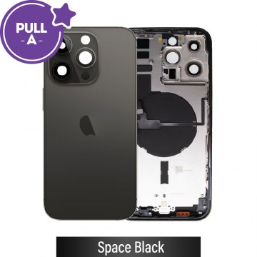 Rear Housing with Small Parts for iPhone 14 Pro Max (PULL-A)-Space Black