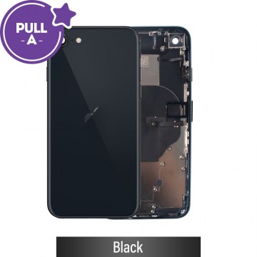 Rear Housing with Small Parts for iPhone SE (2022) (PULL-A)-Black