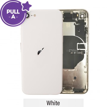 Rear Housing with Small Parts for iPhone SE (2022) (PULL-A)-White