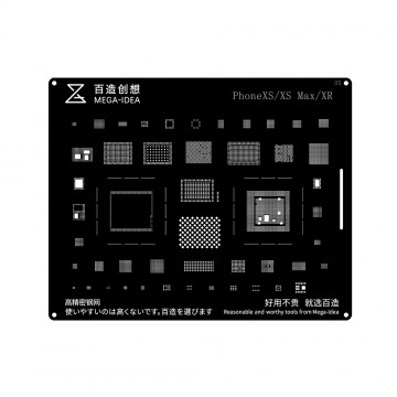 Qianli Mega-IDEA 2D Black Stencils (IC & CPU) Compatible for iPhone XR / XS / XS Max