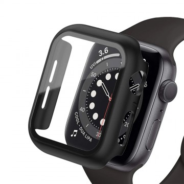 Re-Define Hard PC Case with Tempered Glass Screen Protector for Apple Watch Series 4 / 5 / 6 / SE 44mm