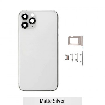 Rear Housing for iPhone 11 Pro (NO LOGO)-Matte Silver