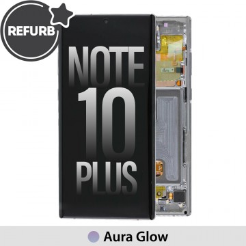 Samsung Galaxy Note 10 Plus OLED Screen Replacement Digitizer with Frame (Refurbished)-Aura Glow