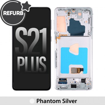 REFURB OLED Screen Replacement with Frame for Samsung Galaxy S21 Plus 5G G996-Phantom Silver