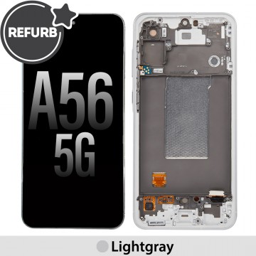 REFURB OLED Replacement with Frame for Samsung Galaxy A56 5G A566B GH82-36829A-Lightgray