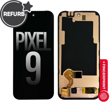REFURB OLED Screen Digitizer with Bezel Frame and Fingerprint Sensor for Google Pixel 9-Black