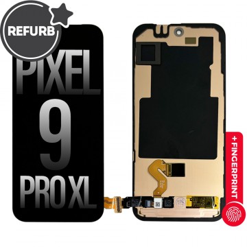 REFURB OLED Screen Digitizer with Bezel Frame and Fingerprint Sensor for Google Pixel 9 Pro XL-Black
