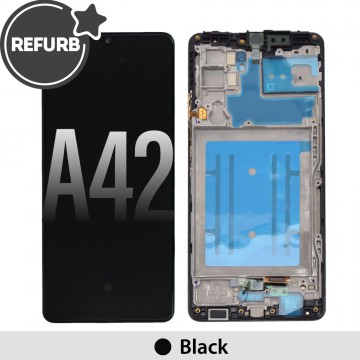 REFURB OLED Screen Replacement Digitizer with Frame for Samsung Galaxy A42 5G A426 -Black