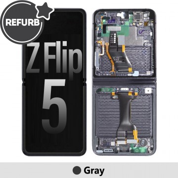REFURB OLED Screen Replacement with Frame for Samsung Galaxy Z Flip5 5G F731B-Gray