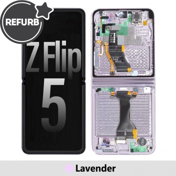 REFURB OLED Screen Replacement with Frame for Samsung Galaxy Z Flip5 5G F731B-Lavender