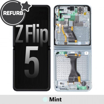 REFURB OLED Screen Replacement with Frame for Samsung Galaxy Z Flip5 5G F731B-Mint
