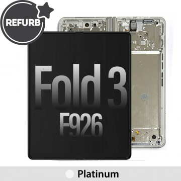 REFURB OLED Screen Replacement with Frame for Samsung Galaxy Z Fold3 5G F926B -Phantom Silver
