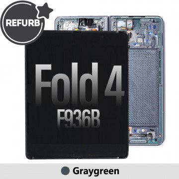 REFURB OLED Screen Replacement with Frame for Samsung Galaxy Z Fold4 5G F936B -Graygreen