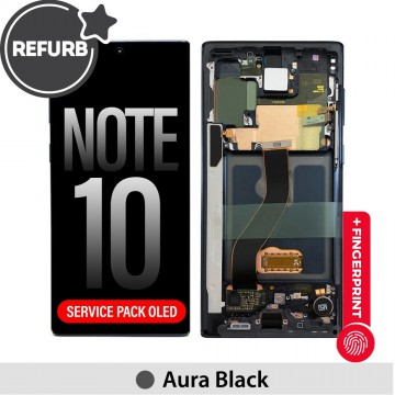 REFURB Samsung Galaxy Note 10 OLED Screen Replacement Digitizer with Frame N970F-Aura Black