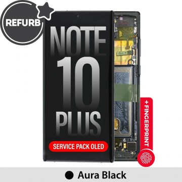 Samsung Galaxy Note 10 Plus REFURB OLED Screen Replacement Digitizer with Frame-Aura Black