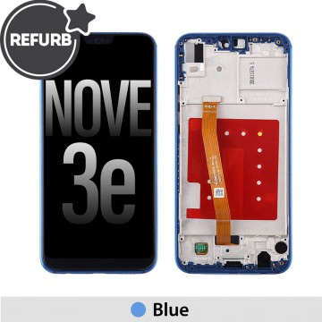 REFURB LCD Screen Digitizer Replacement with Frame for Huawei P20 Lite (Nova 3e)-Blue