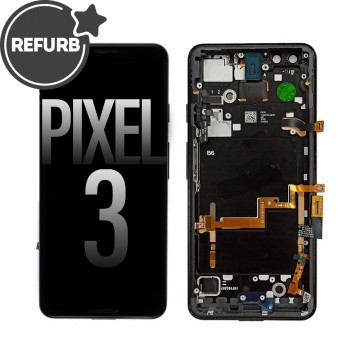 REFURB OLED Screen Digitizer Replacement with Frame for Google Pixel 3-Black