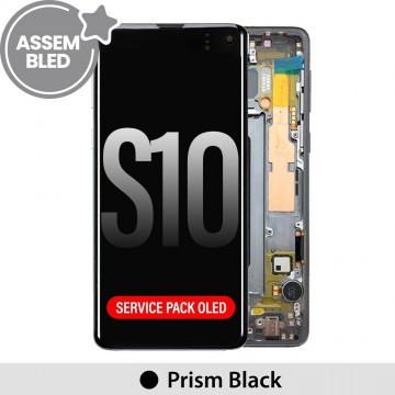 ASSEMBLED OLED Screen Replacement with Frame for Samsung Galaxy S10 G973F-Prism Black