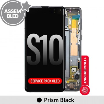 ASSEMBLED OLED Screen Replacement with Frame for Samsung Galaxy S10 G973F-Prism Black