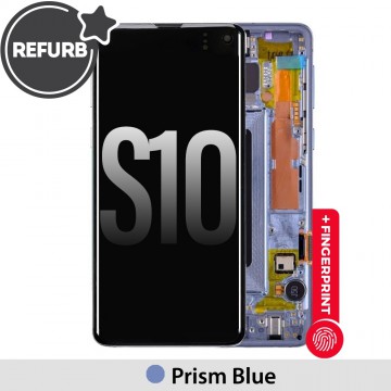 REFURB OLED Screen Replacement with Frame for Samsung Galaxy S10 G973F-Prism Blue