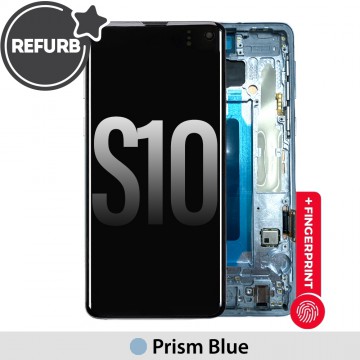 REFURB OLED Screen Replacement with Frame for Samsung Galaxy S10 G973F-Prism Blue